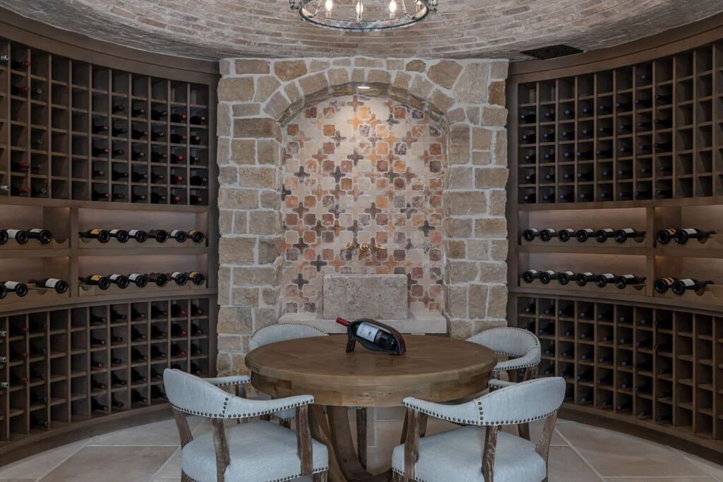 Kitchen Backsplash Wine Cellar